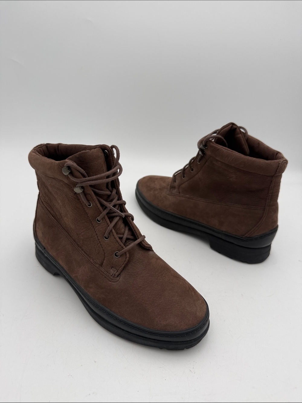 Vintage Keds outdoor Dark Brown Suede Lace-Up Ankle Boots women 6.5 casual  Y2K